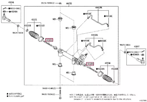 Рулевая тяга TOYOTA / LEXUS 45503-0K130