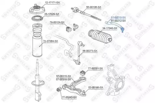 Рулевой наконечник STELLOX 51-00210-SX