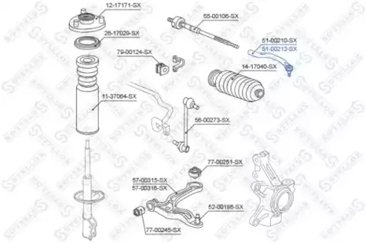 Рулевой наконечник STELLOX 51-00212-SX