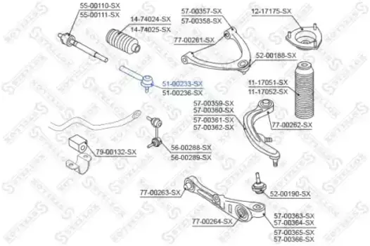 Рулевой наконечник STELLOX 51-00233-SX