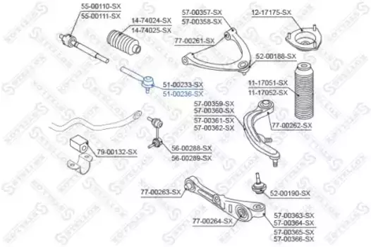 Рулевой наконечник STELLOX 51-00236-SX