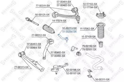 Рулевой наконечник STELLOX 51-00254-SX