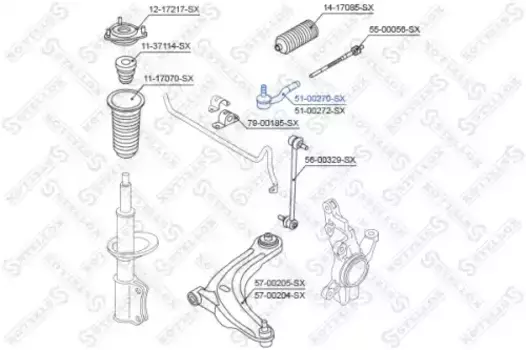 Рулевой наконечник STELLOX 51-00270-SX