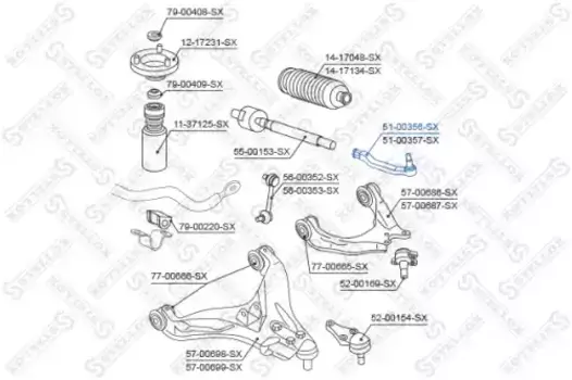 Рулевой наконечник STELLOX 51-00356-SX
