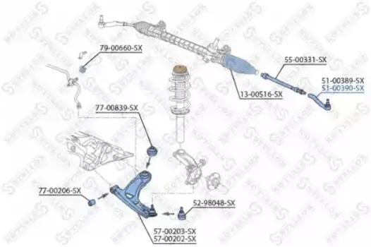 Рулевой наконечник STELLOX 51-00390-SX