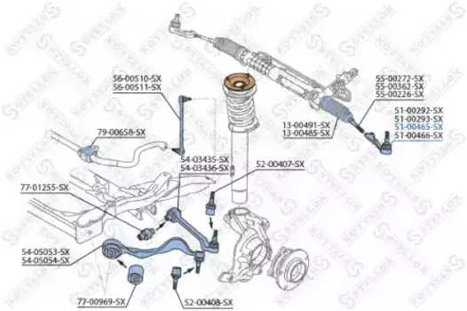 Рулевой наконечник STELLOX 51-00465-SX