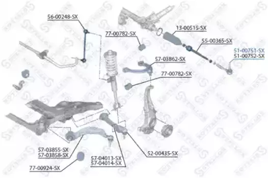 Рулевой наконечник STELLOX 51-00751-SX
