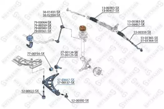 Рычаг подвески STELLOX 57-03667-SX слева BMW E36 1.6i-2.5TDs 90-00