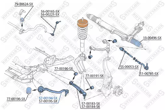 рычаг левый!\ BMW E70/E71 07>