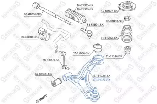 Рычаг подвески STELLOX 57-61027-SX слева
