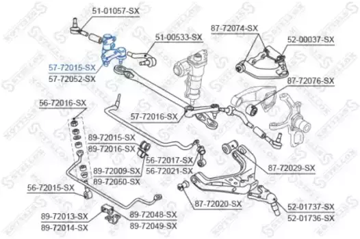 рычаг маятниковый! без г/у\ Mitsubishi Pajero 91> 57-72015-SX STELLOX