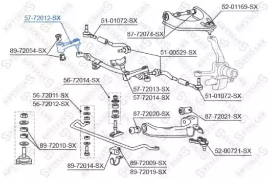 рычаг маятниковый!\ Mitsubishi Pajero 83-91 57-72012-SX STELLOX