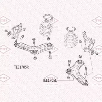 Рычаг подвески TATSUMI TEE1705R справа передняя ось нижний RENAULT Fluence/Megane/Scenic 08>