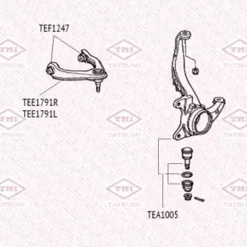 Рычаг подвески TATSUMI TEE1791L слева передняя ось верхний HONDA CR-V 95>
