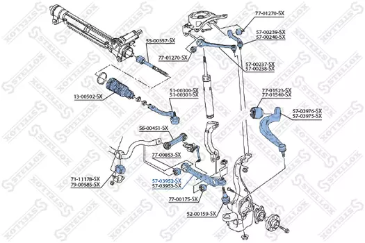 рычаг передний нижний левый!\ Audi A4/A4 Allroad/A5/A6/A7/Q5 1.8-3.2/2.0-3.0D 07>