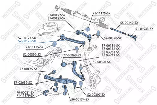 рычаг передний верхний правый!\ Audi A6 all 04>/A8, VW Phaeton all 02>