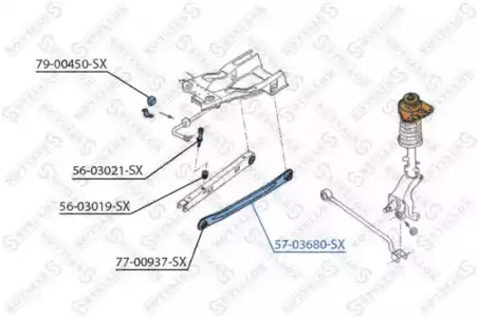 Рычаг подвески STELLOX 57-03680-SX задняя ось Ford Mondeo 1.6i-2.0i 16V/1.8TD 93-01