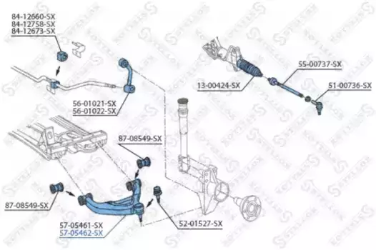 Рычаг подвески STELLOX 57-05462-SX справа нижний