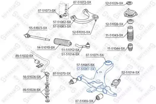 Рычаг подвески STELLOX 57-51067-SX справа нижний