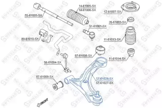 Рычаг подвески STELLOX 57-61026-SX справа