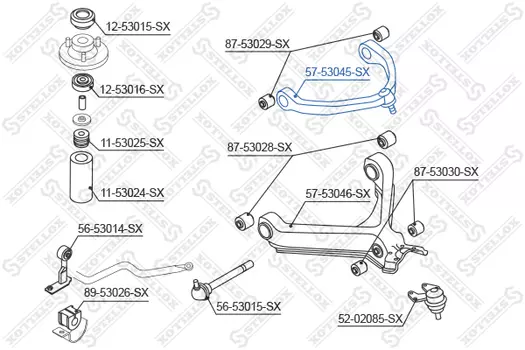 Рычаг подвески STELLOX 57-53045-SX верхний