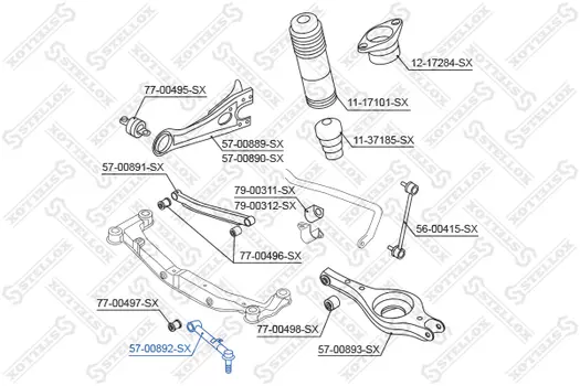 Рычаг подвески STELLOX 57-00892-SX задняя ось Kia CEED 06>