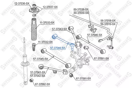 Рычаг подвески STELLOX 57-37044-SX задняя ось передний верхний