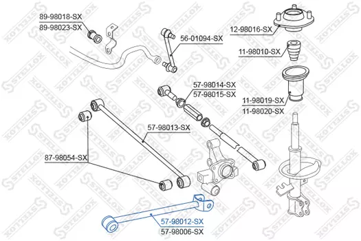 рычаг задней подвески продольный!\ Toyota Camry SXV10/SXV2#/ACV3# 93>