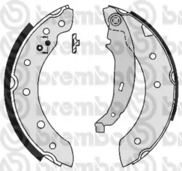 Тормозные колодки барабанные задняя ось BREMBO S 61 520