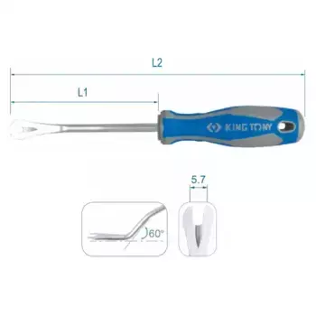 съемник клипс! обшивки салона 100мм, зев 6.35мм\ 48280180 KING TONY