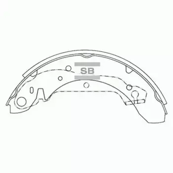 Тормозные колодки барабанные HI-Q SA048