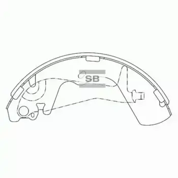 Тормозные колодки барабанные HI-Q SA099