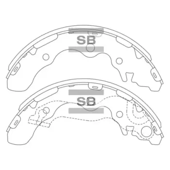 Тормозные колодки барабанные HI-Q SA155