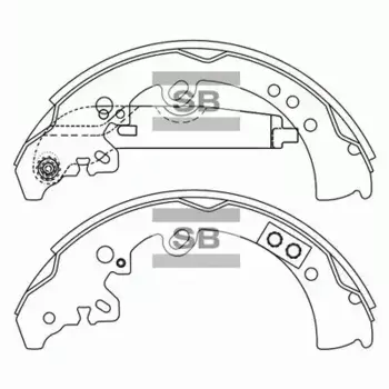 Тормозные колодки барабанные HI-Q SA167