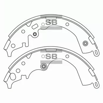Тормозные колодки барабанные HI-Q SA168