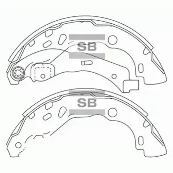 Тормозные колодки барабанные HI-Q SA177