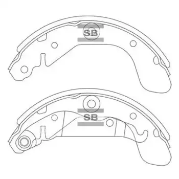 Тормозные колодки барабанные HI-Q SA256