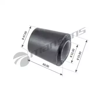 сайлентблок балансира !d32xd55,6x60mm \Fruehauf