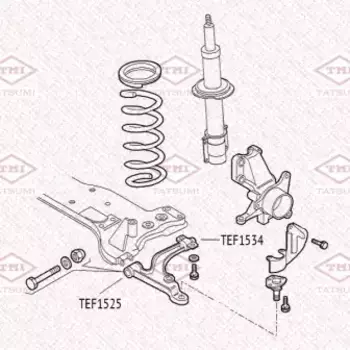 сайлентблок перед. рычага перед.!\ FIAT Ducato 08> TEF1525 TATSUMI