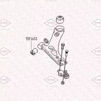 сайлентблок переднего рычага передний!\ Hyundai ix35 10>,KIA Sportage 10> TEF1633 TATSUMI