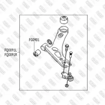 сайлентблок переднего рычага передний!\ Hyundai ix35 10>,KIA Sportage 10> FG0901 FIXAR