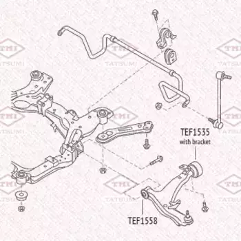 сайлентблок переднего рычага задний c кронштейном!\ Nissan Murano/Teana 03>