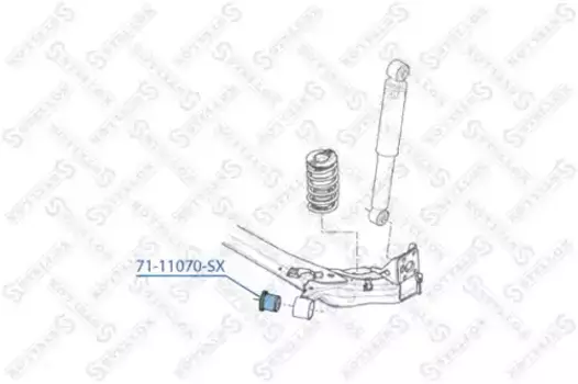 сайлентблок подрамника зад.!\ Audi A3, VW Golf 97> 71-11070-SX STELLOX