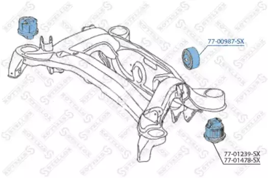сайлентблок редуктора!\ MB W210 2.0-2.7CDi 95>/W203/C209 all 00> 77-00987-SX STELLOX