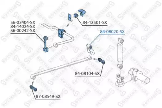 сайлентблок рессоры !(мр) 12x32x113.5/134 \MB Sprinter 208-316 84-08020-SX STELLOX