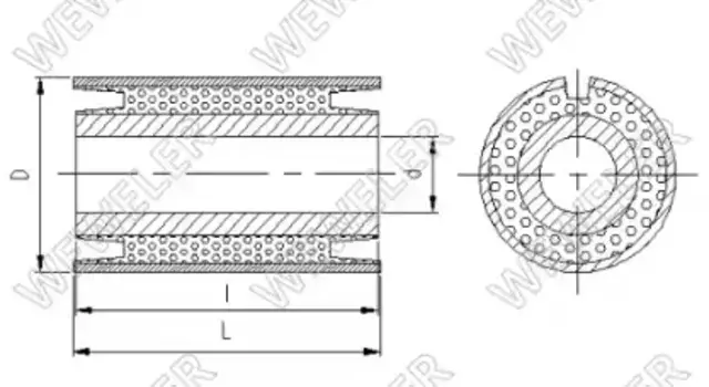 сайлентблок рессоры !(мр) 24x61.5x87 \Volvo FH16, RVI Magnum/Premium C234734 WEWELER
