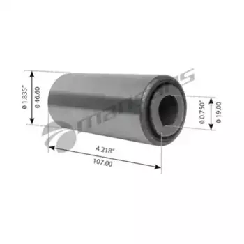 сайлентблок рессоры! передней 19x47x107\ INTERN 9900/9200 580.199 MANSONS