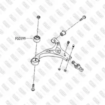 сайлентблок рычага!\ Hyundai Sonata 02> FG0599 FIXAR