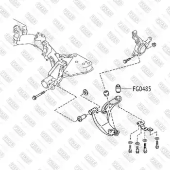 сайлентблок рычага!\ Mazda 323 98> FG0485 FIXAR