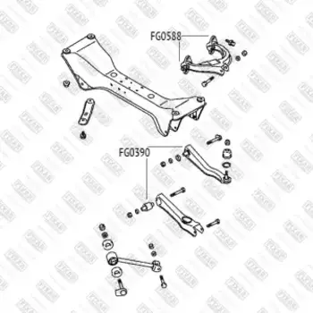 сайлентблок рычага!\ Mitsubishi Galant 96> FG0588 FIXAR